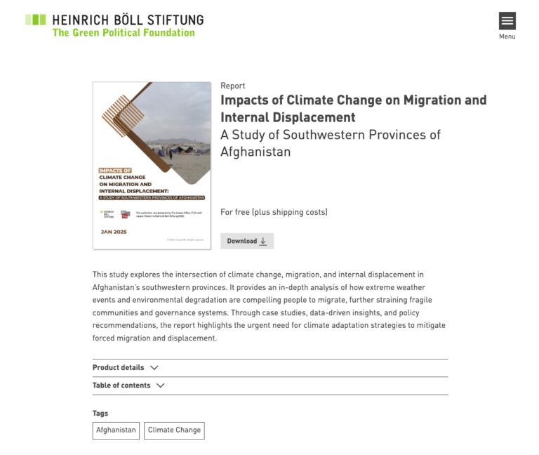 Impacts of Climate Change on Migration and Internal Displacement